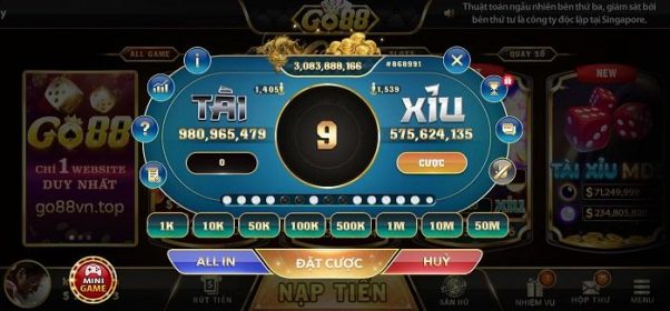 Go88 game tài xỉu hot nhất hiện nay